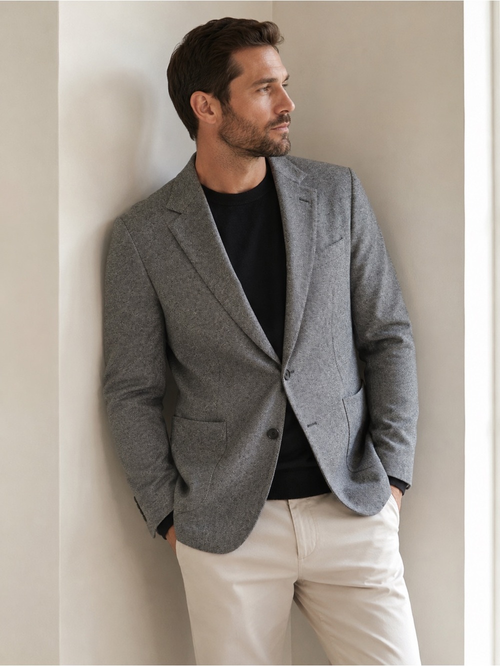 Bonobos Men’s Gray 100% Cotton Blazer Size 40S US / EU 50  Coat Business